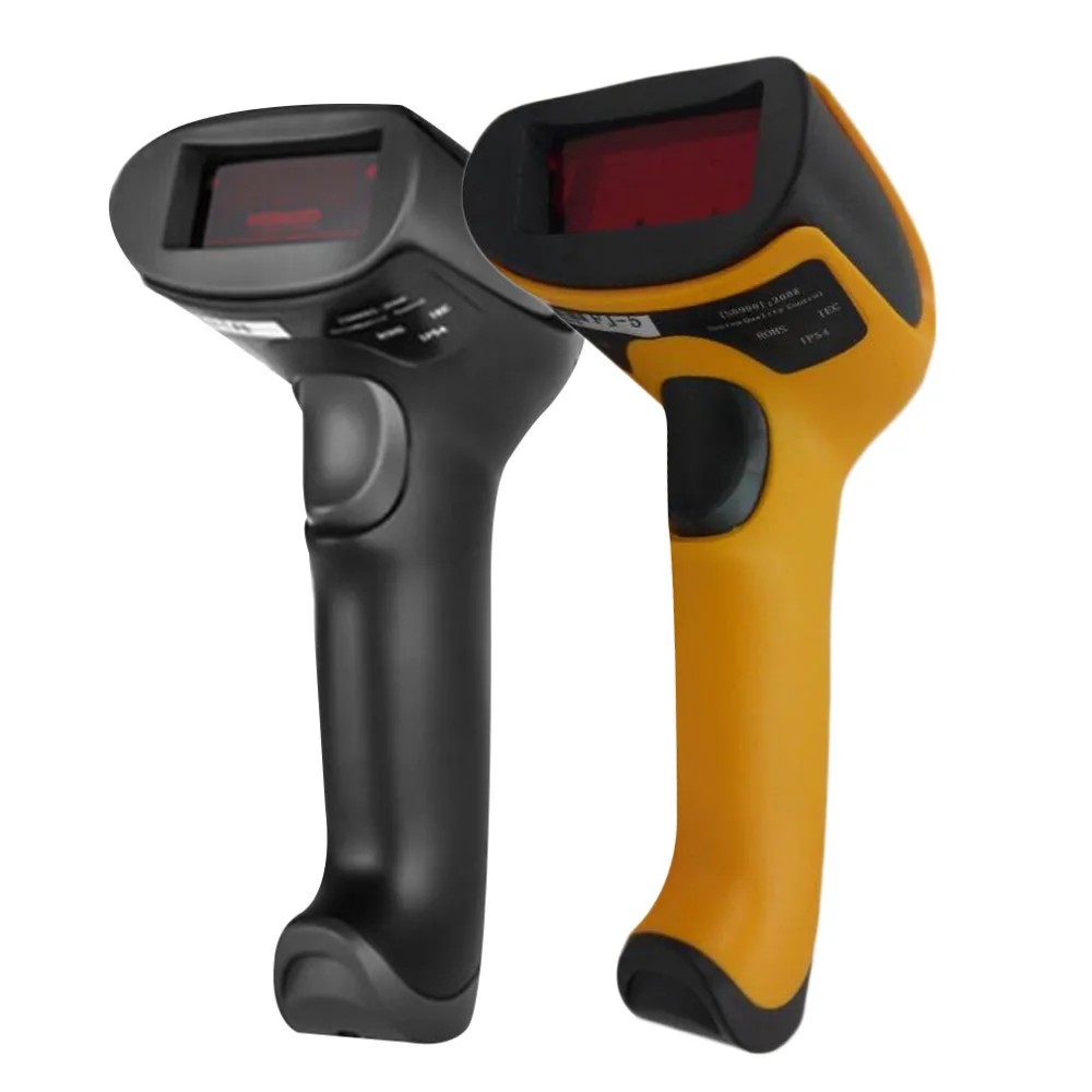 

2017 Newest Black/Yellow ABS+PC Antiknock design USB 2.0 Handheld Barcode Reader, Laser Bar Code Scanner for POS PC