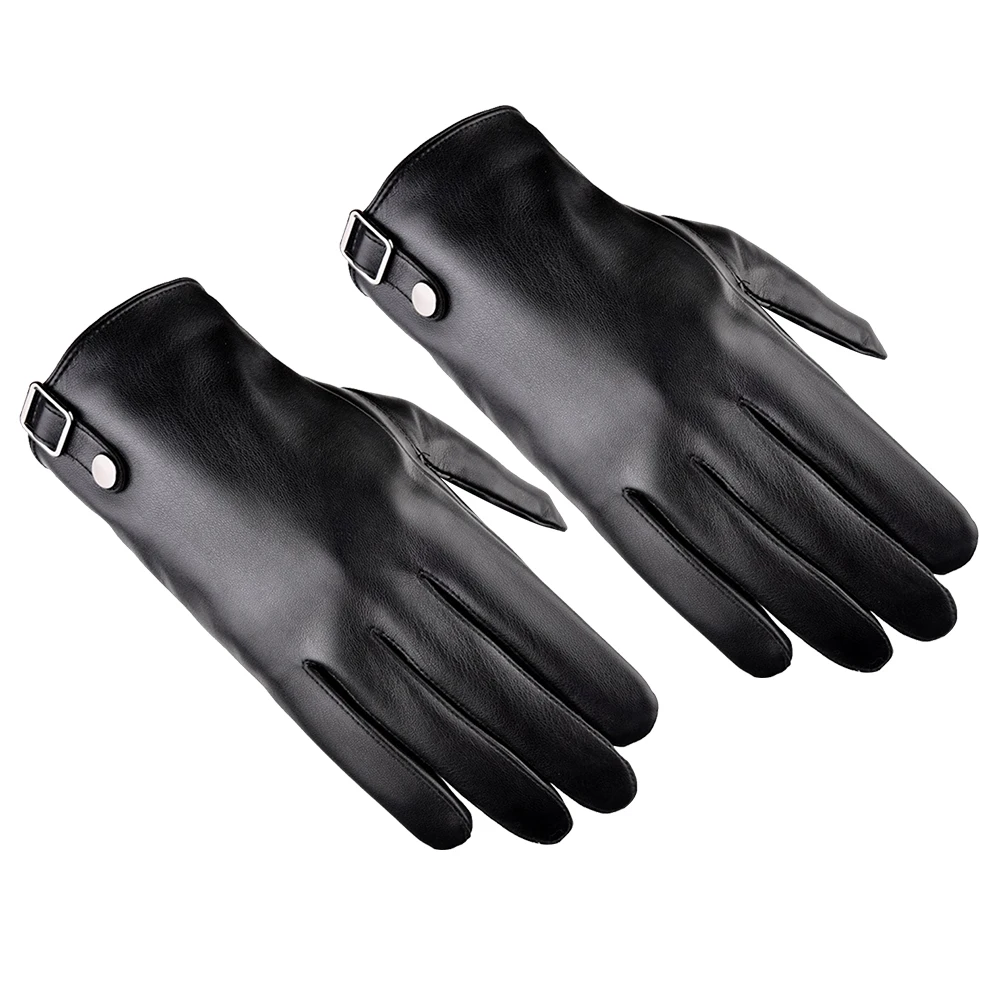 Men Winter Windproof Motorcycle Waterproof Adjustable Cycling Glove Full Finger Bicycle Climbing Warm PU Leather Outdoor Sports |