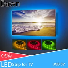 Светодиодная лента светодиодный светильник USB DC 5 в 50 см 1 м 2 м 3M 4M 5 м Мини 3Key 24Key лампа SMD 2835 Настольный Декор экран ТВ фоновый светильник ing