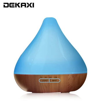 

DEKAXI Essential Oil Diffuser 300ml Wood Grain Aroma Diffuser with Cool Mist and 7 Changing Colors Light Ultrasonic Humidifier