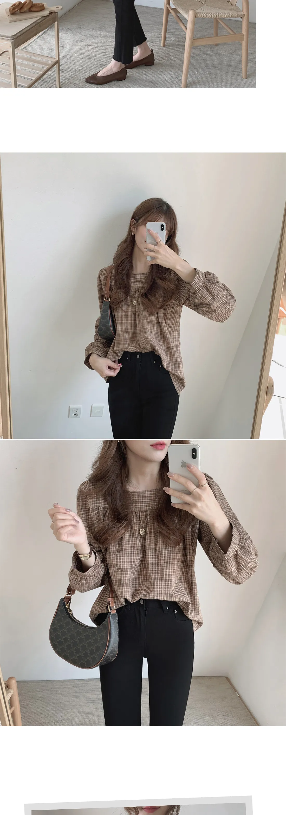 Plaid New Womens Blouses Summer Tops Femme Casual Women Shirt Long Sleeve Cotton Girls women Blouse New Blusas Solid Loose
