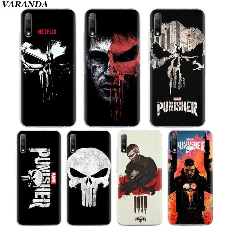 

The Punisher Frank Castle Soft Cases for Honor 8X 9X Pro 20 Lite V20 Huawei P30 P20 Mate 20 Pro Silicone Shell Coque