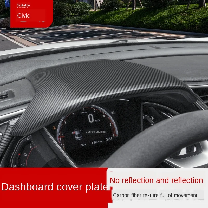 

Applicable to 10 Th Generation Civic Steering Wheel Center Console Dashboard Cover Stickers Seadan Car Interior Decoration Suppl