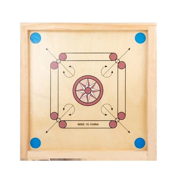Parent-Child Interactive Toys, Round Wood Board, Carrom Board Game, Desktop Hand Play Chess, Interactive Puzzle Game 1