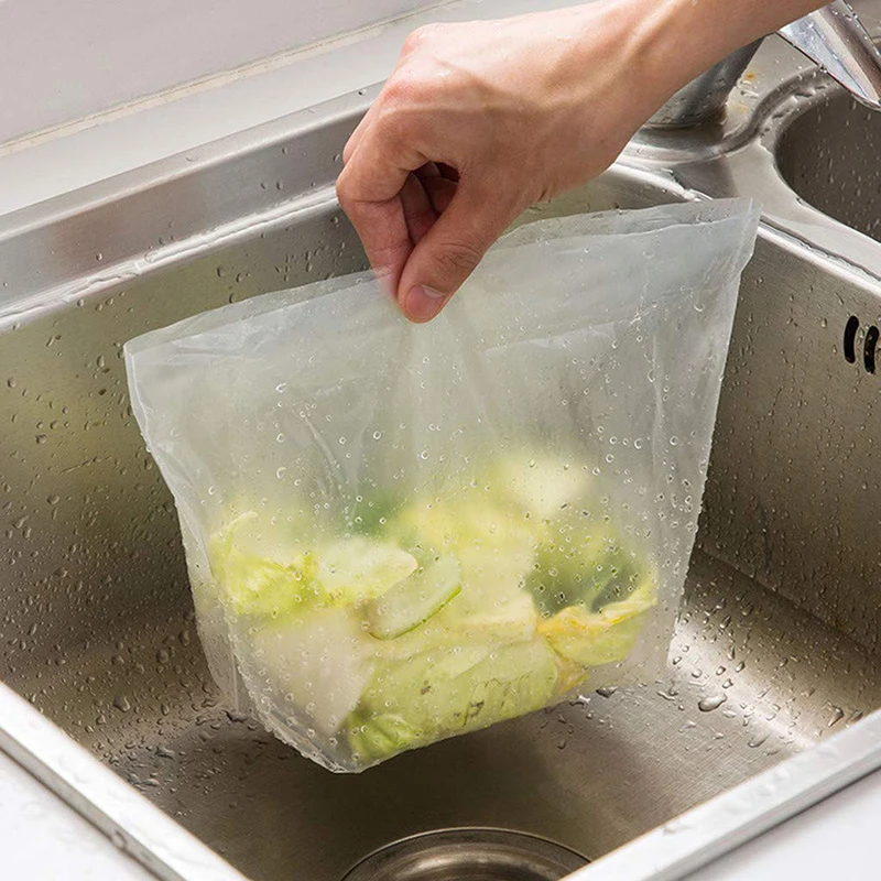 

Kitchen Sink Trash Strainer Filter Drain Bag Vertical Disposable Garbage Bags Food Waste Collection Hole Mesh Drainage Bag