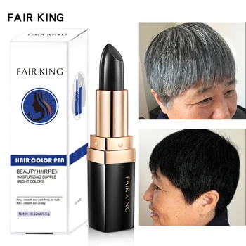 

One-Time Hair Dye Pen Black Brown Coverage Hair Color Modify Cream Stick Temporary Cover Up White Hair Lipstick Tools TSLM1