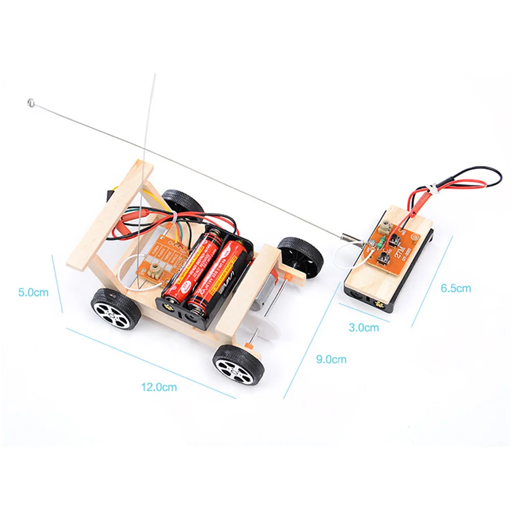 Игрушечный Радиоуправляемый автомобиль, Набор обучающих средств, автомобиль, Детская модель для эксперимента, детский научный беспроводной контроль, физика, деревянный подарок, сделай сам, сборка
