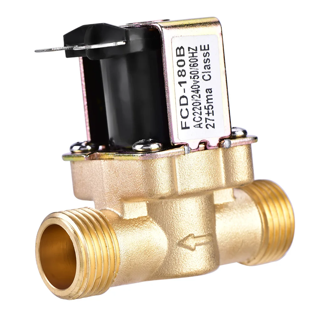 

Water Valve 1/2inch AC 220V Water Valve Normally Closed Brass Electric Solenoid Magnetic Valves For Water Control Dropshipping