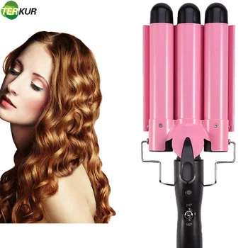 

Hair Curling Iron 3 Barrel Wand Temperature Adjustable Hair Waver Curling Iron for Long or Short Hair Heat Up Quickly Last Long