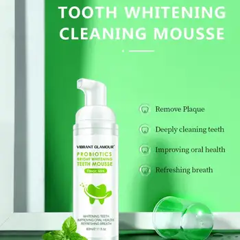 

Vibrant Teeth Whitening Mousse Cleans Plaque Stains Mouth Odor Bright Yellow Teeth Smoke Stains Black Teeth Portable Dental Tool