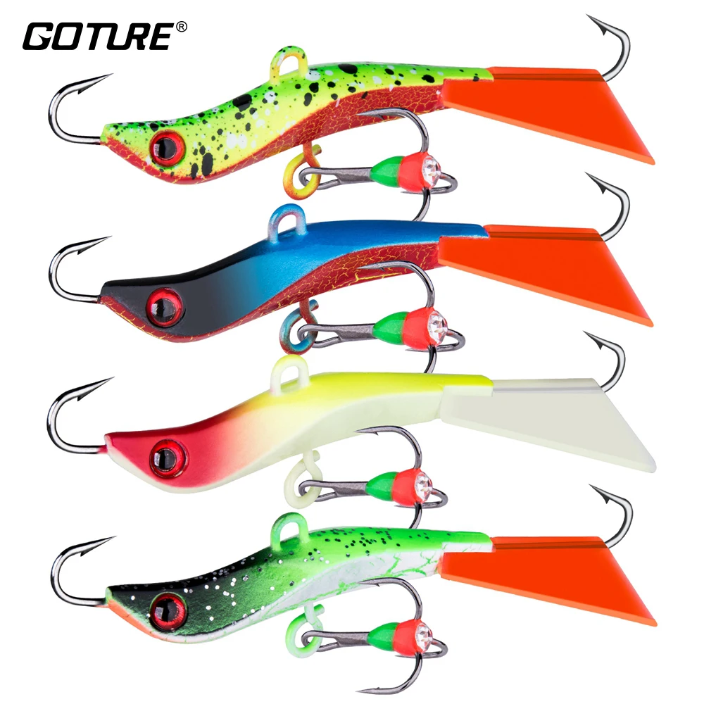 Goture 4pcs/lot Fishing Lures Winter Bait Balancers Wobblers Ice Jig Lure for Pike Perch 71mm 14g Equipment | Спорт и развлечения