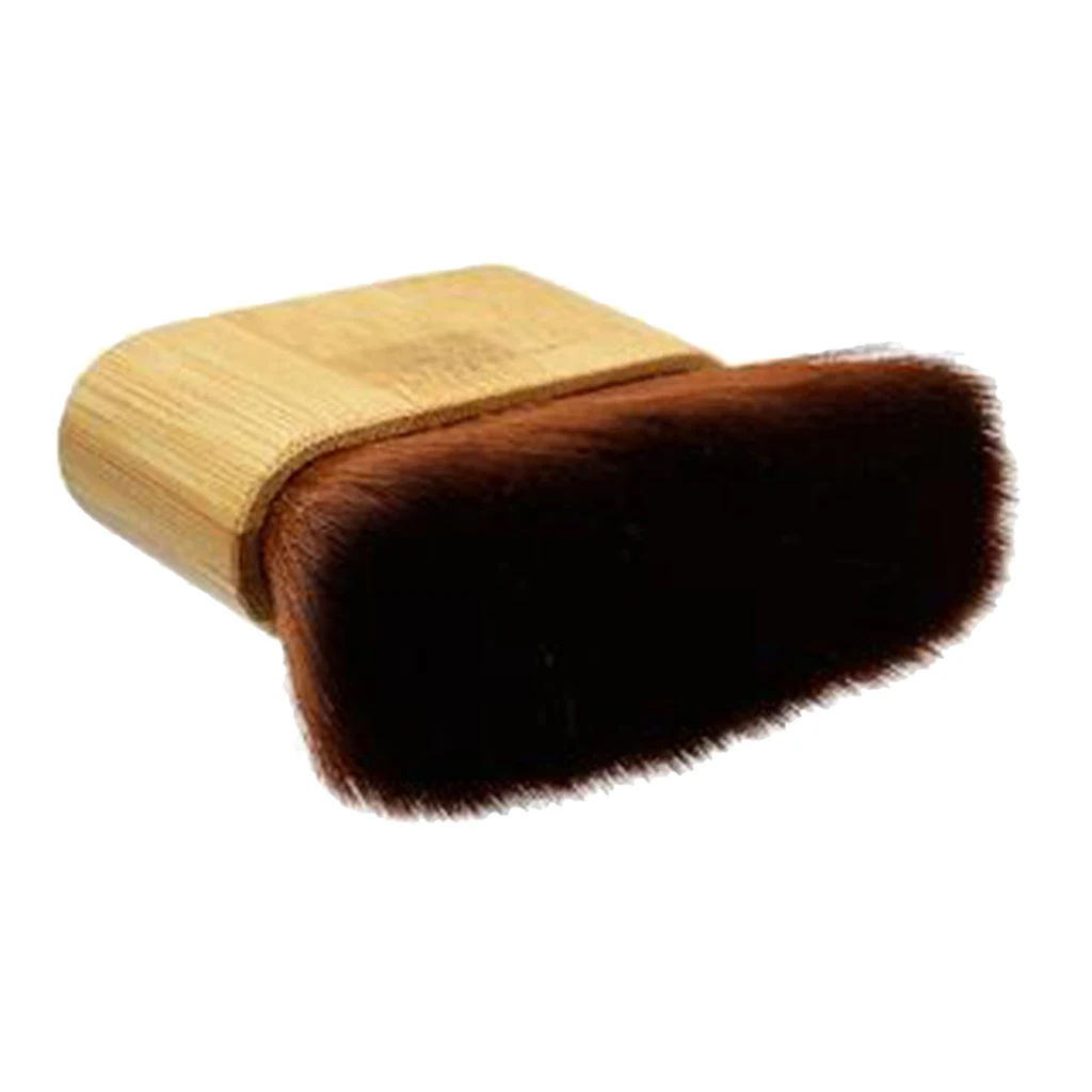 Large Wooden Handle Barber Brush Hair Cutting Neck Duster Brush Professional Barber Natural Fer Soft Hair Removal Cleaning Tool