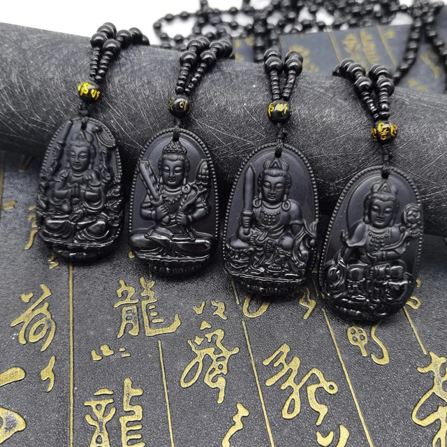 Black Onyx Knotted with Hand-Carved Buddha Pendant - Honoring the  SacredHonoring the Sacred