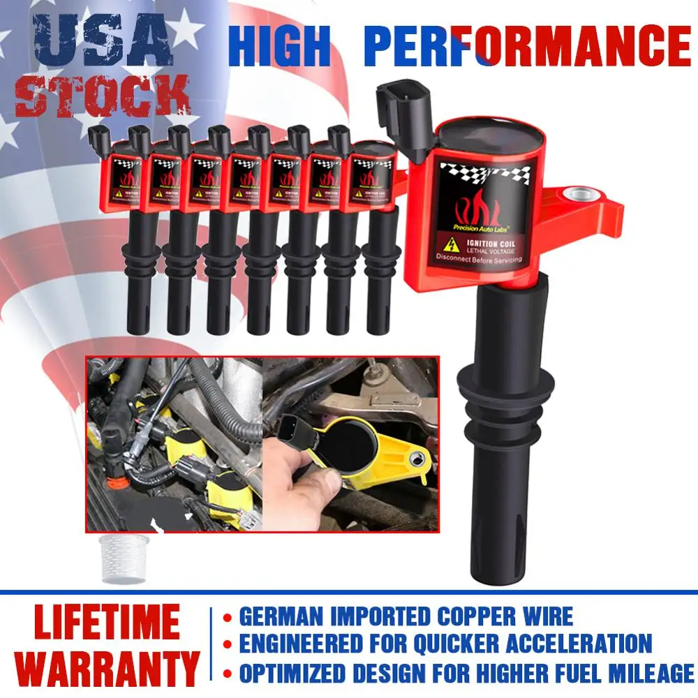 

8 Pack Ignition Coils for Ford F-150 2004-2010 4.6L 5.4L For Lincoln Mercury Mountaineer 6.8L V8 Car Accessories Replacement