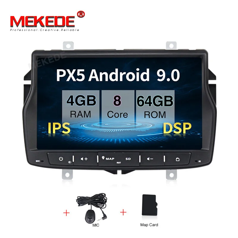 PX5 4 Гб+ 64 ГБ Android 9,0 автомобильный магнитофон gps dvd-плеер для Lada vesta Встроенный gps навигация canbus WiFi BT DSP ips NAVI - Цвет: Standard model