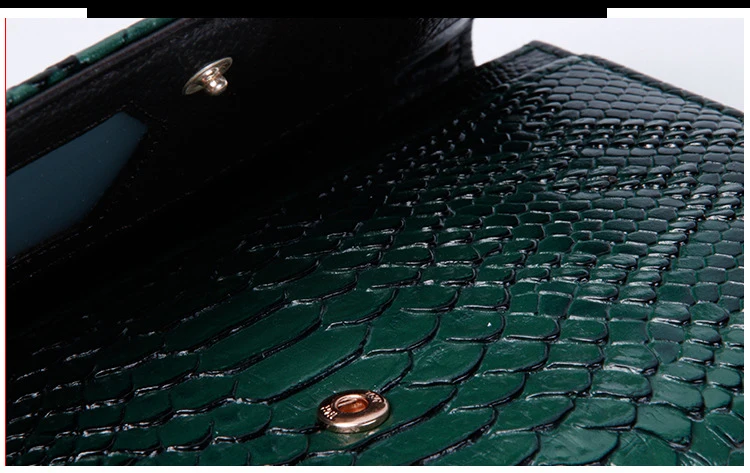 Зеленая Змея шаблон клатч сумка женский кошелек многофункциональный кошелек женские сумочки под змею телефон клатч сумка