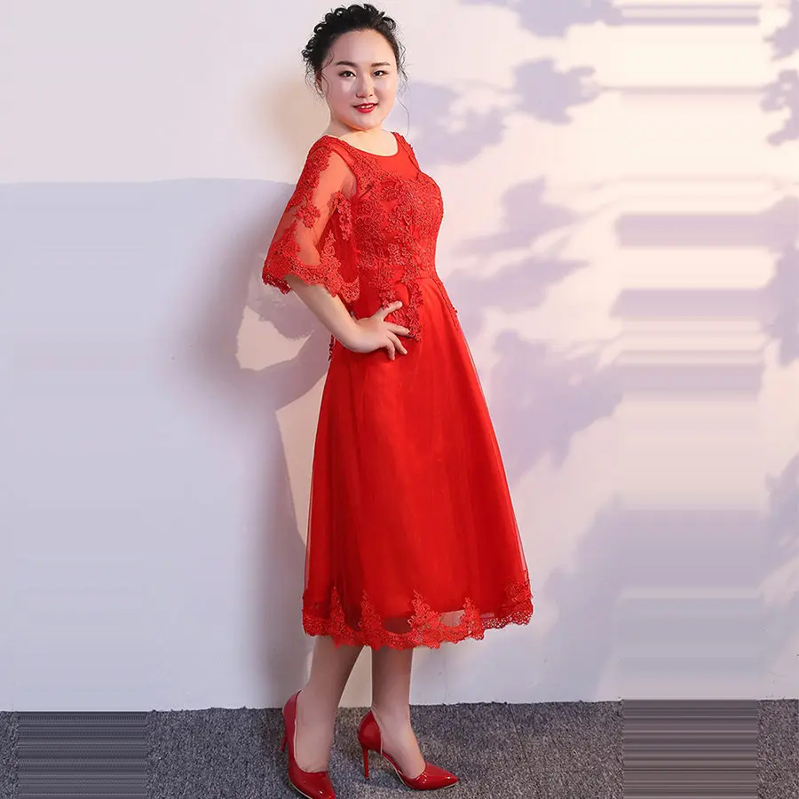 Платья для выпускного вечера с красной вышивкой Vestidos De Gala T360 нового размера плюс платья с круглым вырезом женские вечерние платья с открытой спиной на шнуровке платье для выпускного вечера