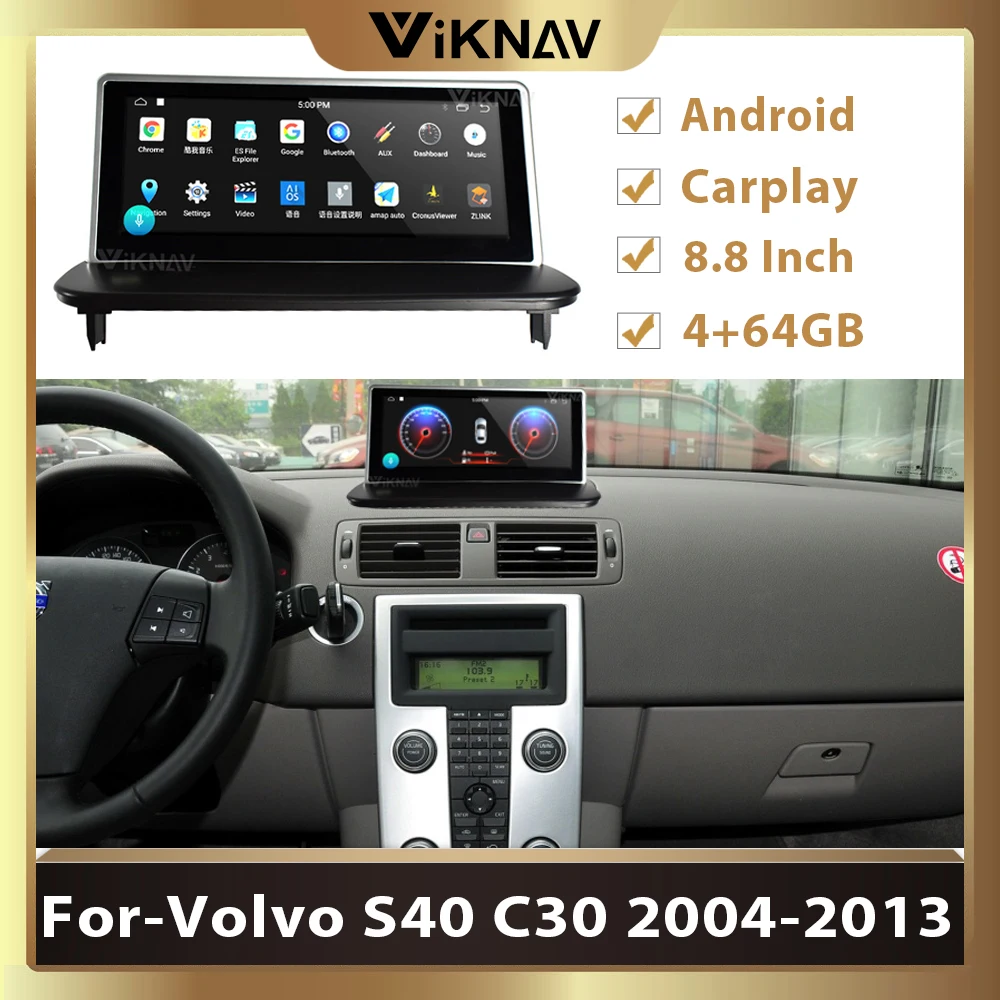 Android Car Radio For Volvo S40 C30 2004-2013 Built In Carplay Gps  Navigation Multimedia Player Touch Hd Screen Head Unit - Car Multimedia  Player - AliExpress