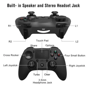 

Wireless PS4 Bluetooth Gamepad Joystick Game Pad for PS4 Host Android Computer with Touch Pad Touch and Clickfunction