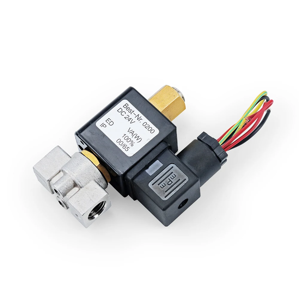 1/4" Normally Open Stainless Steel 2-Way Solenoid Valve VX2120-08-SS-NO Controller DN8 for Oil Water Gas AC220V/110V DC12V/24V solenoid valve