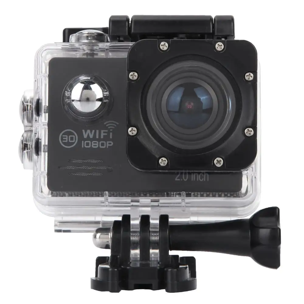 

1080P 30FPS HD 2inch LTPS Screen Sports 30m Waterproof WiFi Action Camera Set action cam accessories