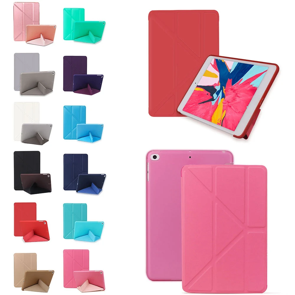Чехол Floveme для iPad 2 Шелковый чехол Mini 5 складной из искусственной кожи полный