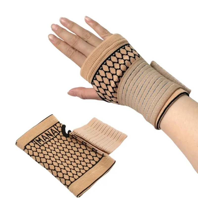 Нейлоновые перчатки с полупальцами, эластичные, для ежедневного использования, для защиты рук, для спортзала, для упражнений, для поддержки ладони, бандаж