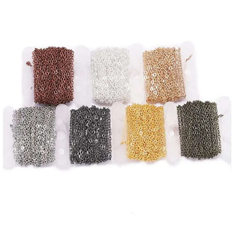 

5 m/lote Women Accessories Necklace Long Open Link Extension Necklace Chains Tail Extender Chain For Jewelry Making Supplies