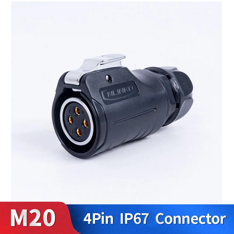 

M20 4Pin High Quality Circular Industrial Male&Female Plug And Socket Solar Energy DC Waterproof Connector
