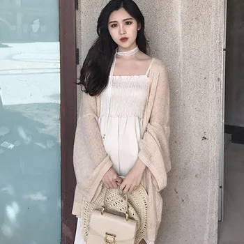 

Autumn Wild Women Sweater Casual Solid Color Sexy Sweater Long Sleeve Slim Cardigan Warm Long Sweater Cardigan