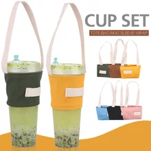 Сумка для напитков, Холщовая Сумка для путешествий, сумка для чашки, кухонная чайная посылка, бутылка для воды, кофе