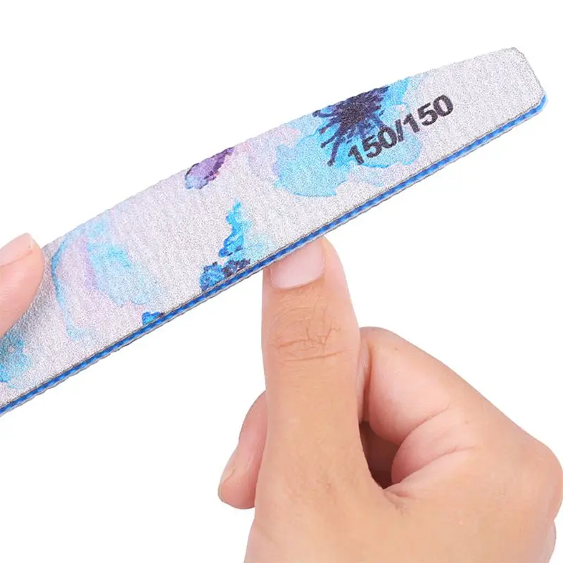 

6pcs/set Wooden Nail File Buffer Flower Painting Shiner Double Sided Sanding Surface Polishing Manicure Pedicure Tools GXMC