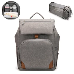 Sac de maternité Oxford portable 2 en 1, sac à dos pliable multifonctionnel pour bébé, matelas à langer, poussette, lit avec crochet, 119 