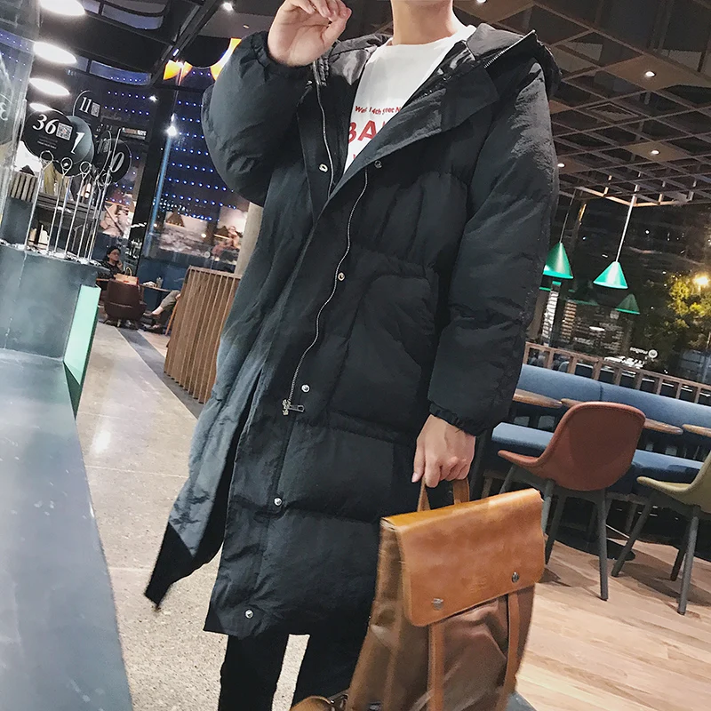PViviYong Winter jacket men fashion male hooded coat jackets men high quality cotton Long coat men clothes bread parka 999