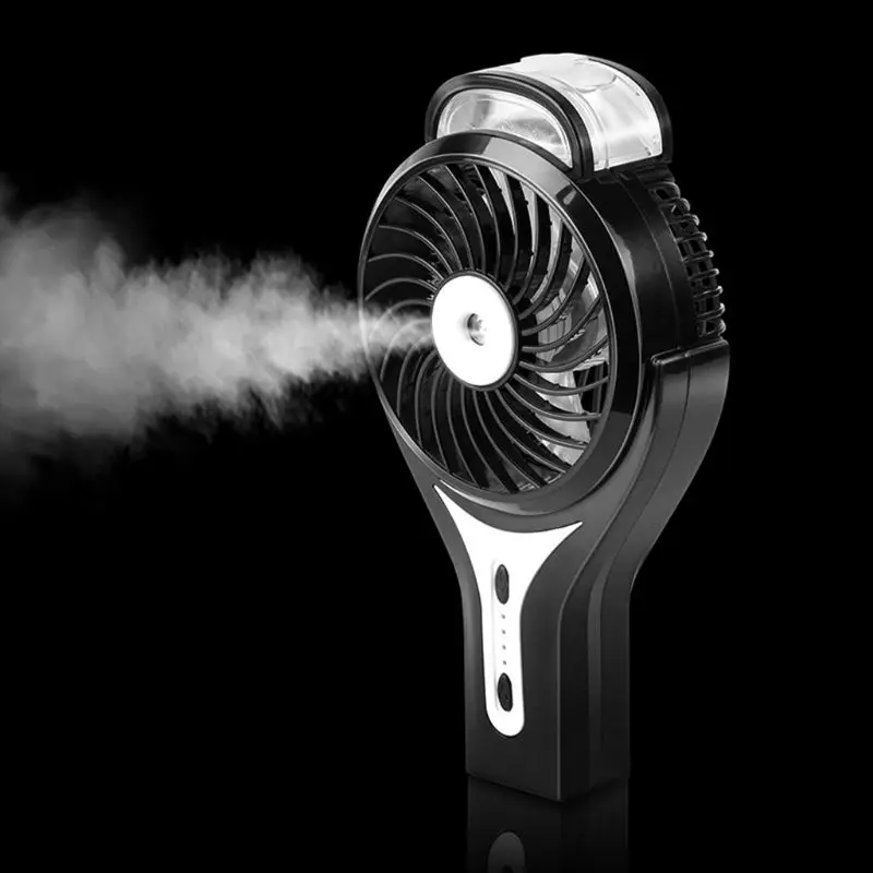 Hand Held Portable Water Misting Fan for Travel, Rechargeable Battery Operated or USB Powered, Humidifier and Personal Fan 2 in