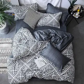 

30Black DuvetCover Set Bed Linens Pillowcase 3pcs Bedding Set,Comforter/Quilt/Blanket case Twin Queen King double single Bedding