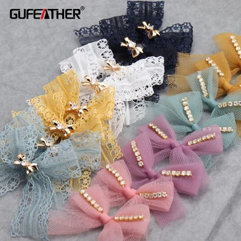 

GUFEATHER M649,jewelry making,diy pendant,bow-knot shape,hand made accessories,zircon,copper metal,mesh,diy earrings,10pcs/lot