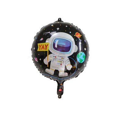 black ballon 1pc Креативные вечерние воздушные шары из фольги для космонавта, ракета-космонавта, игрушки для вечеринки в честь Дня Рождения, украшения, сувениры - Цвет: black ballon 1pc