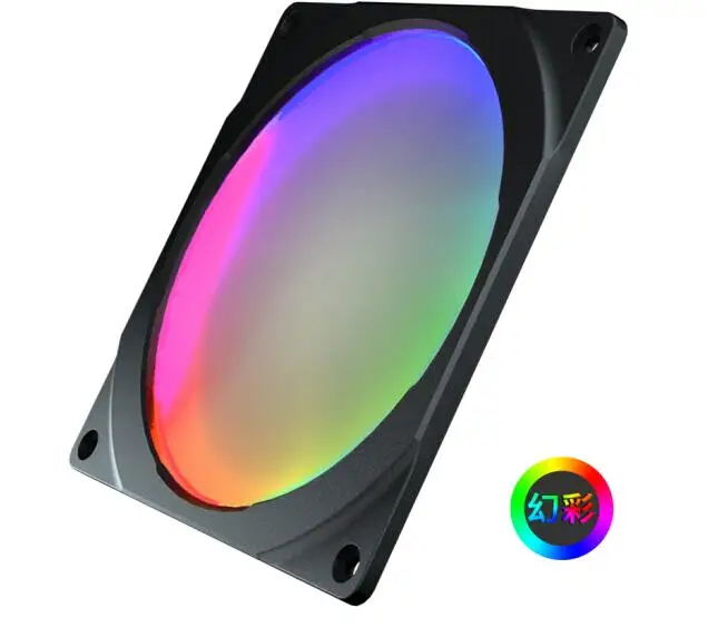 14cm (5v 3pin) PHANTEKS) Halos 140 мм RGB цветной светодиодный Радужный вентилятор апертура(совместим с 14 см вентилятором/синхронным управлением материнской платы - Цвет лезвия: 14cm (5v 3pin)