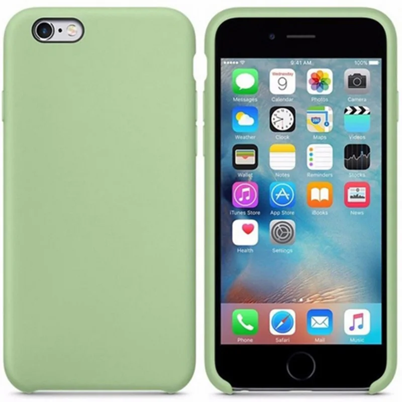 6 Mint Green Силиконовый чехол для iphone 11 6s 7 8 Plus, Официальный чехол для iphone XS 11 PROMAX, без логотипа, чехол, чехол для iphone XR - Цвет: 6 Mint Green