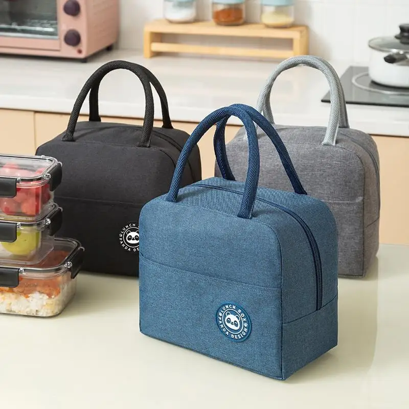 

Portable Lunch Bag New Thermal Insulated Lunch Box Tote Cooler Handbag Bento Pouch Dinner Container School Food Storage Bags