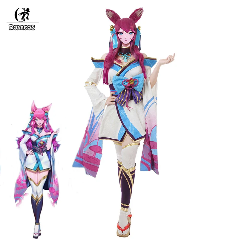 Костюм для косплея ROLECOS LOL Spirit Blossom Ahri костюм Ари сексуальный женский из