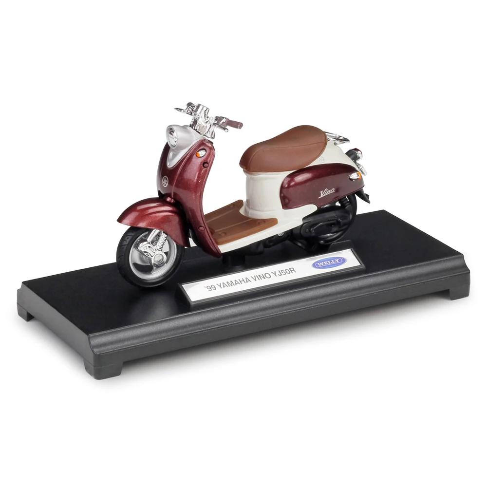 

Welly 1/18 1:18 Scale 1999 YAMAHA Vino YJ50R Motorcycles Motorbikes Diecast Display Models Birthday Gift Toy For Boys Kids
