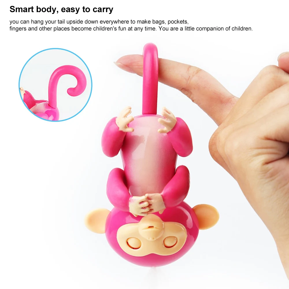 CYSINCOS красочная пальчиковая обезьяна, детская игрушка, Интерактивная детская Обезьяна для питомца, Электронная умная сенсорная обезьяна