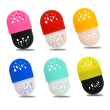 Мягкий силиконовый порошок пуф для макияжа держатель спонж для красоты сушильный Дорожный Чехол слоеная губка яйцо дисплей стойка яичная подставка косметическая кисточка