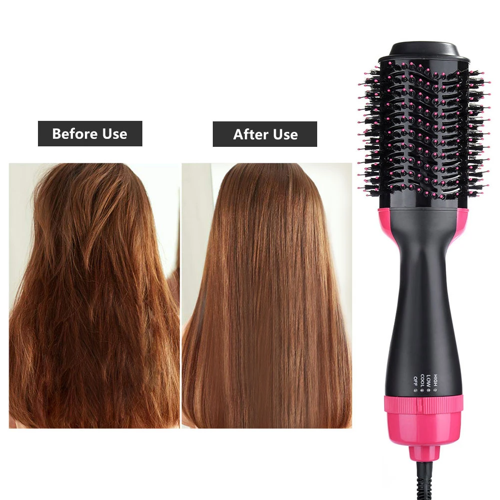 

Multifunctional 2 In1 Hair Dryer Volumizer Rotating Hair Brush Roller Rotate Styler Comb Styling Straightener Curling Flat Iron