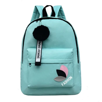 

Zipper Large Capacity Printed Portable Shoulder Women Backpack Shopping Carrying Cute Lightweight Canvas Casual School
