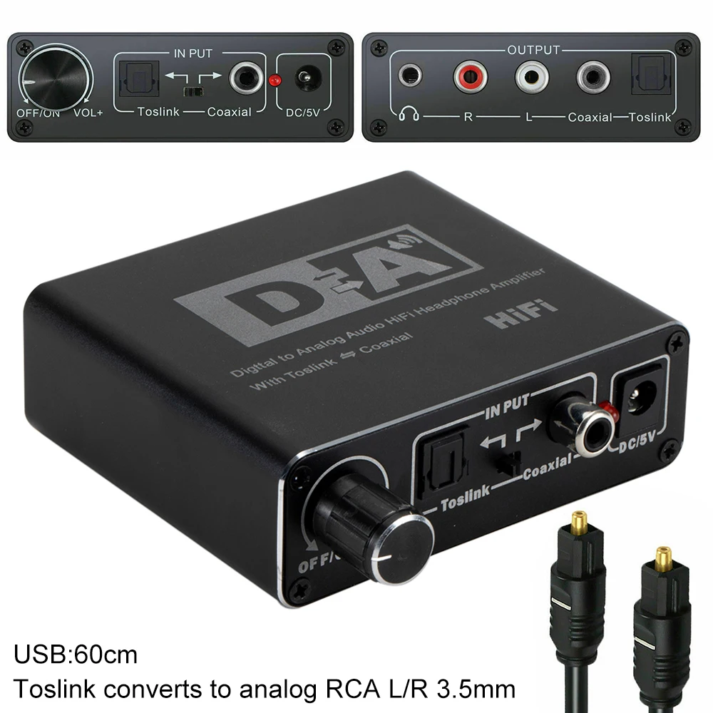 192 кГц HiFi Цифровой оптический коаксиальный к Toslink аналоговый RCA L/R 3 5 мм разъем