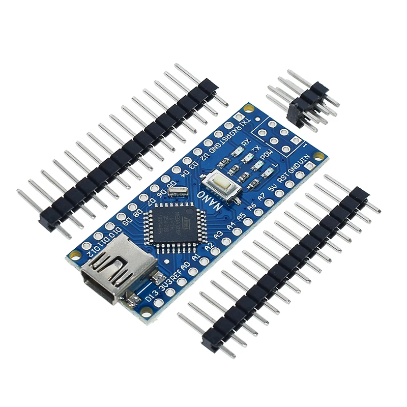 WAVGAT продвижение Arduino ардуино Nano 3,0 Atmega328 контроллер Совместимость совета для Arduino модуль PCB развитию без USB - Цвет: Nano-Blue