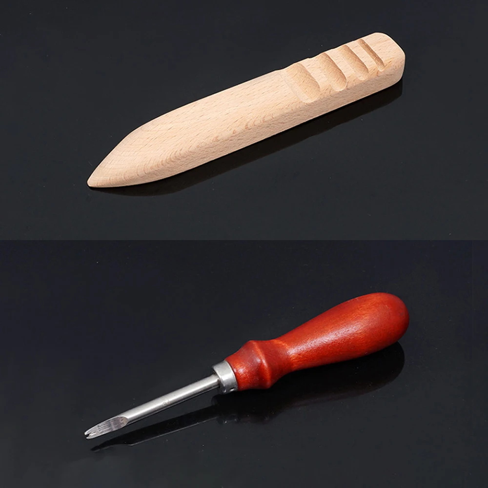 Профессиональный набор инструментов для рукоделия из кожи 6 шт., аксессуары для рукоделия из кожи, набор инструментов для изготовления кожи